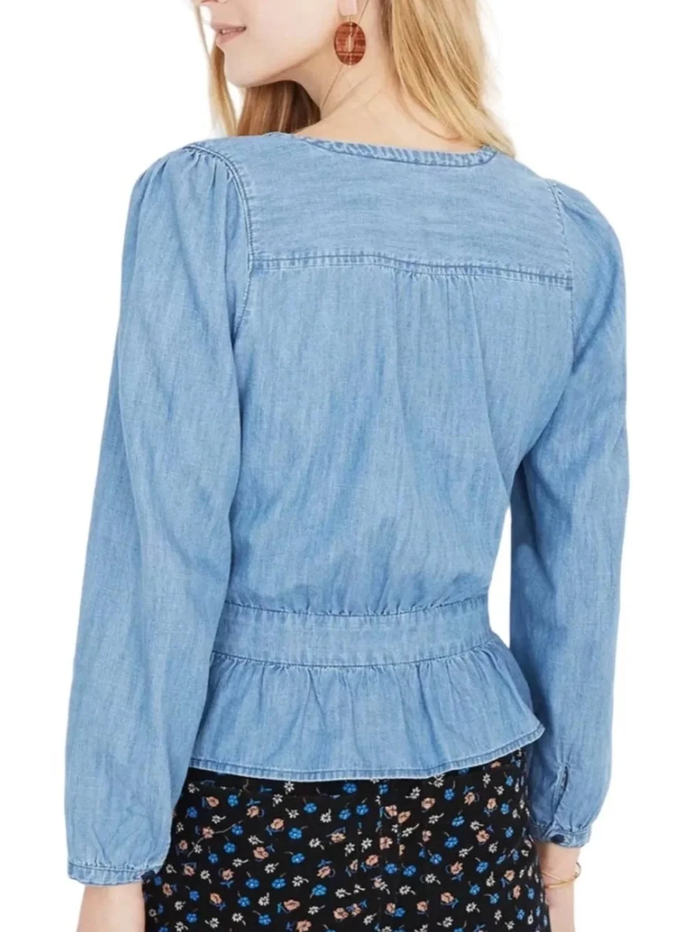 Madewell denim puff